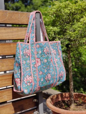 Block Print quilted bags