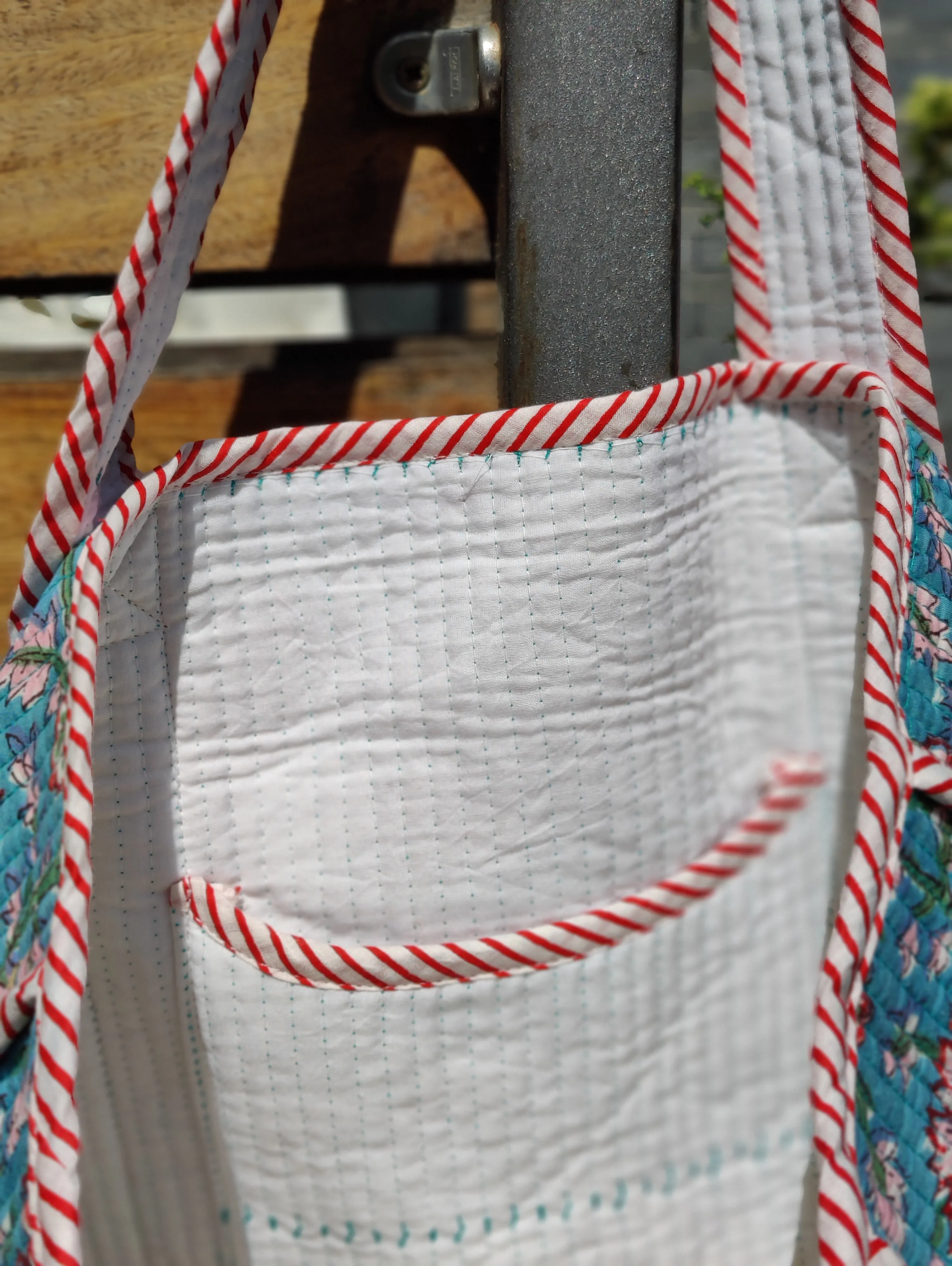 Block Print quilted bags