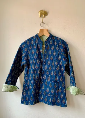 Block Print Quilted Reversible Jacket