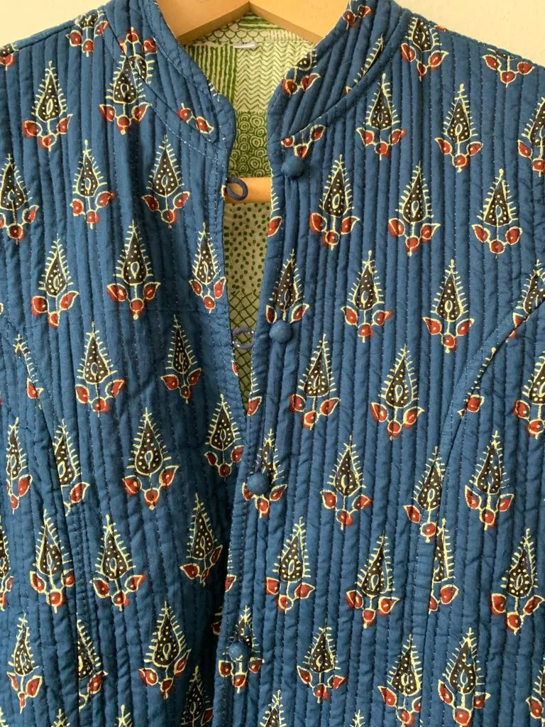 Block Print Quilted Reversible Jacket