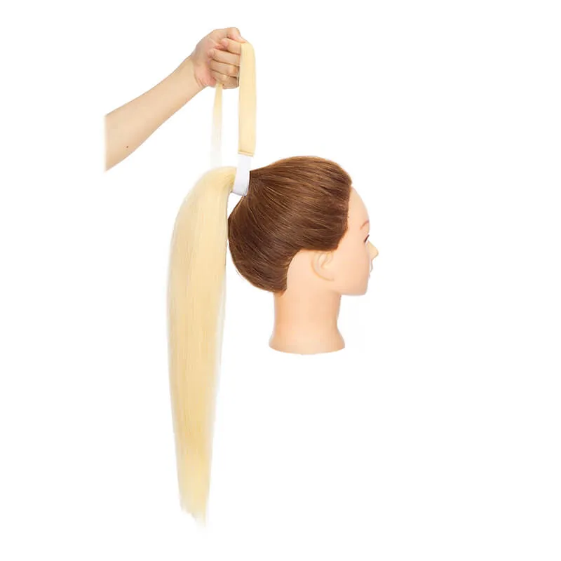 Blonde Wrap Around Ponytail Human Hair Extensions