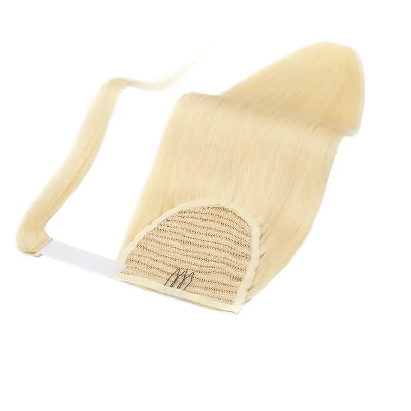 Blonde Wrap Around Ponytail Human Hair Extensions