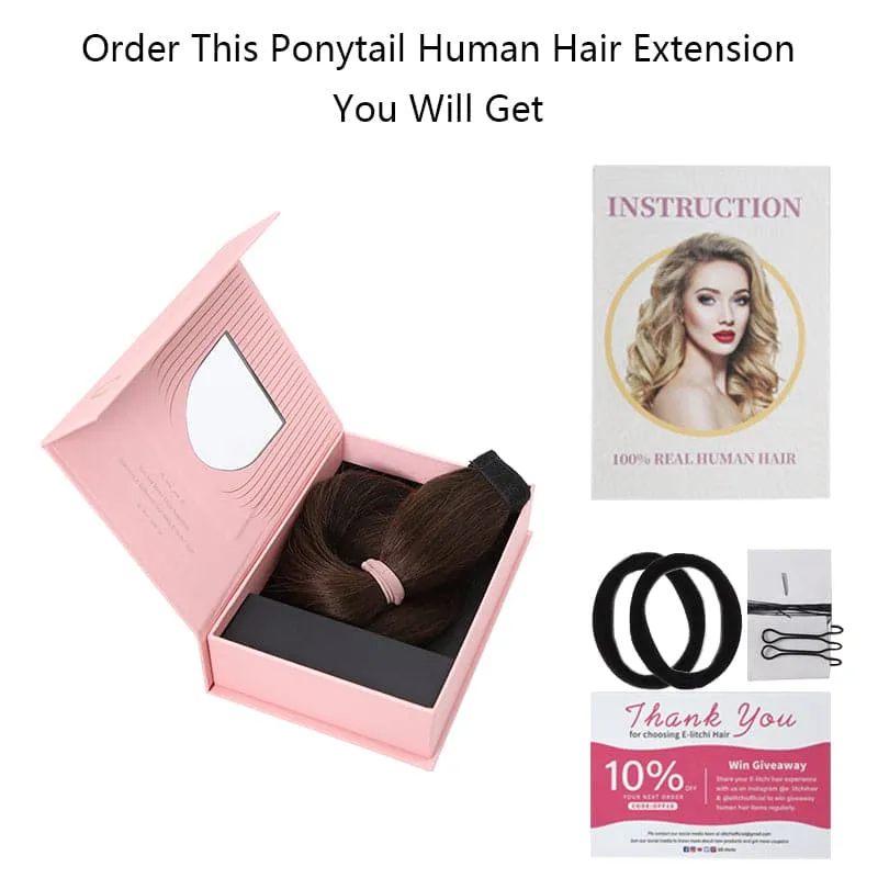 Blonde Wrap Around Ponytail Human Hair Extensions