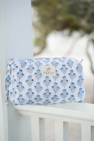 Blue Bouquet Cosmetic Bag