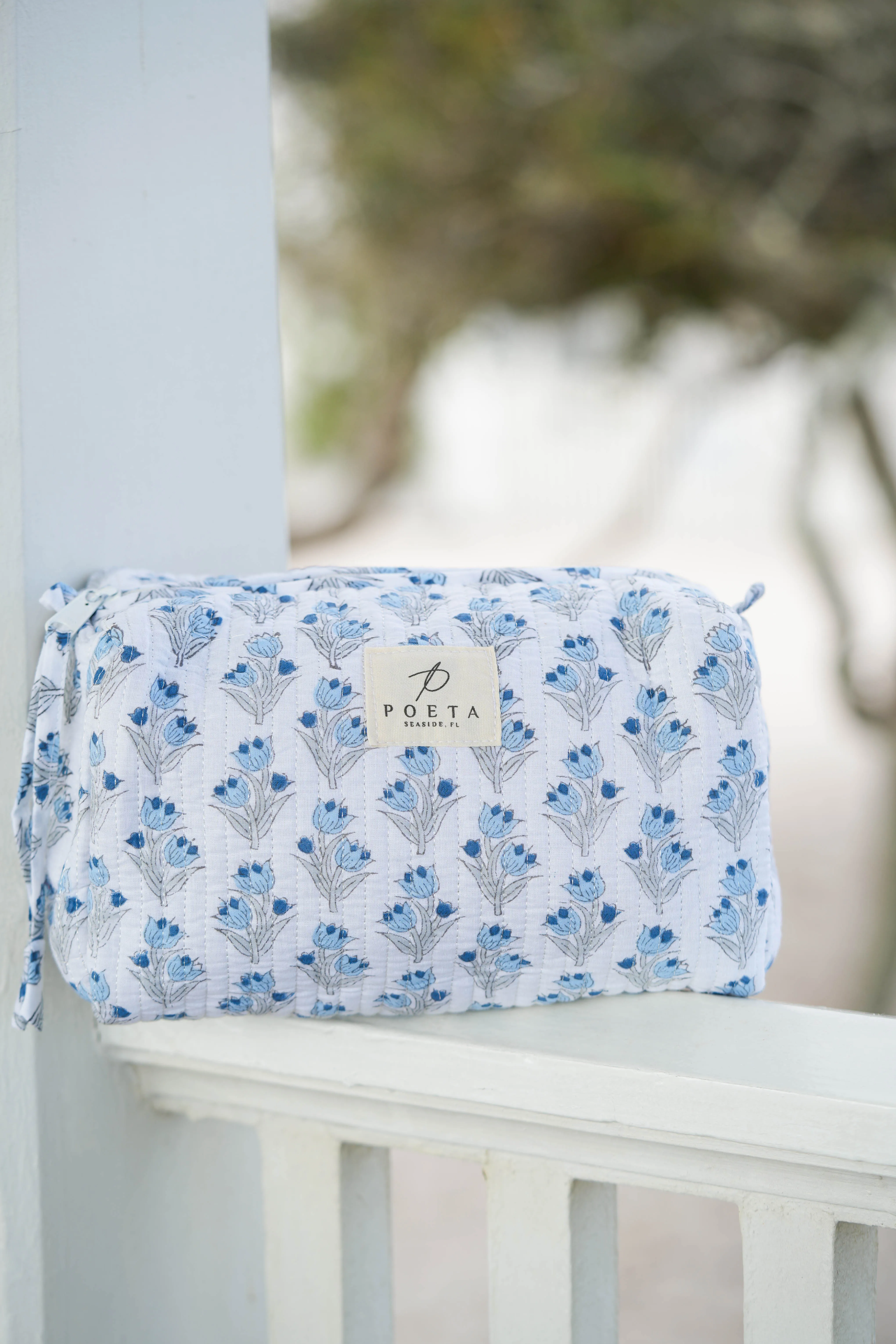 Blue Bouquet Cosmetic Bag