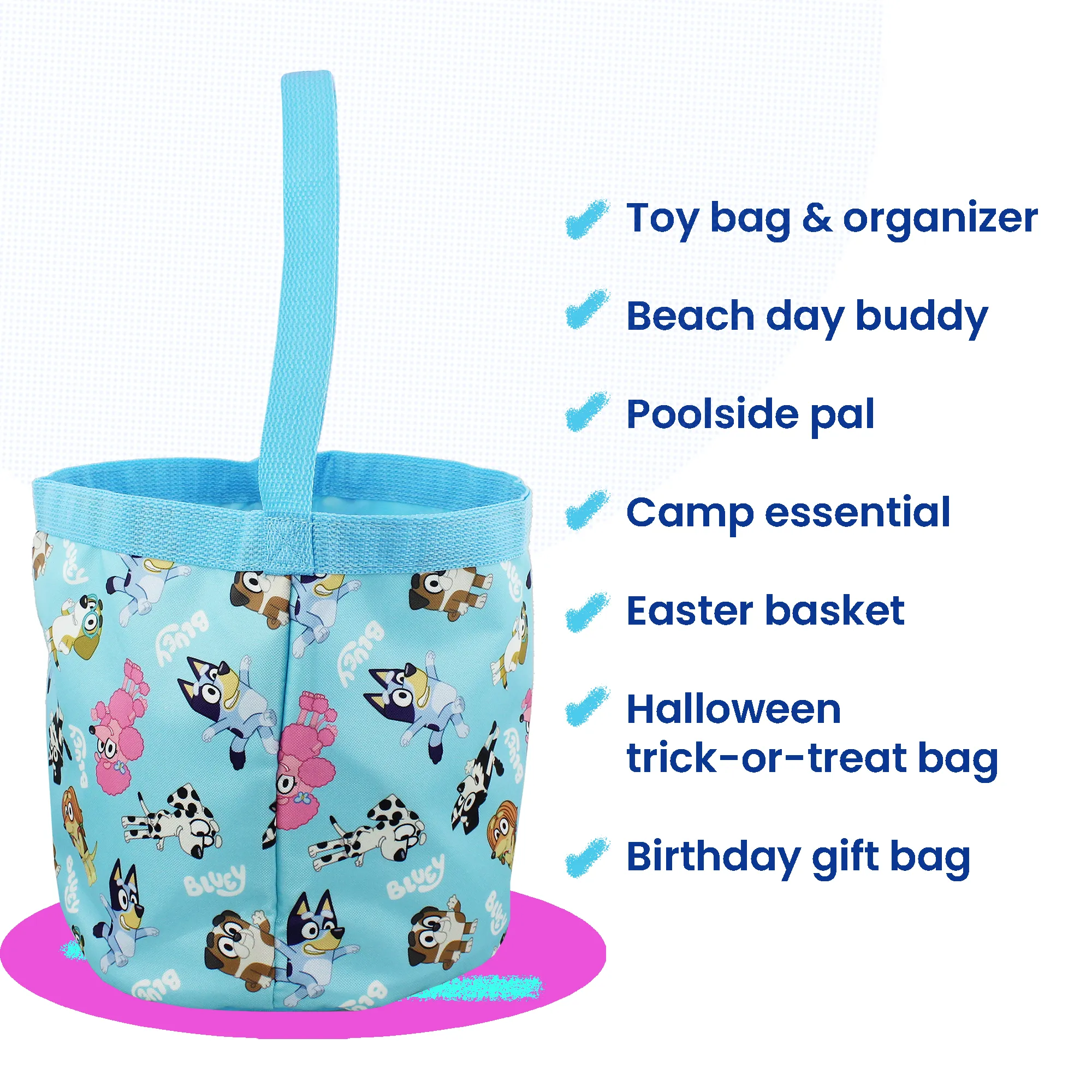 Bluey Party Time Bucket Tote Bag
