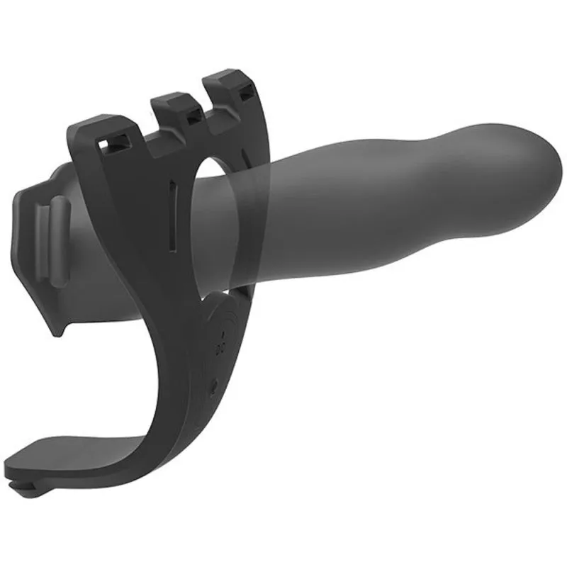 Body Extensions - Hollow Strap-on 4-Piece Set  With  Vibrator - Black