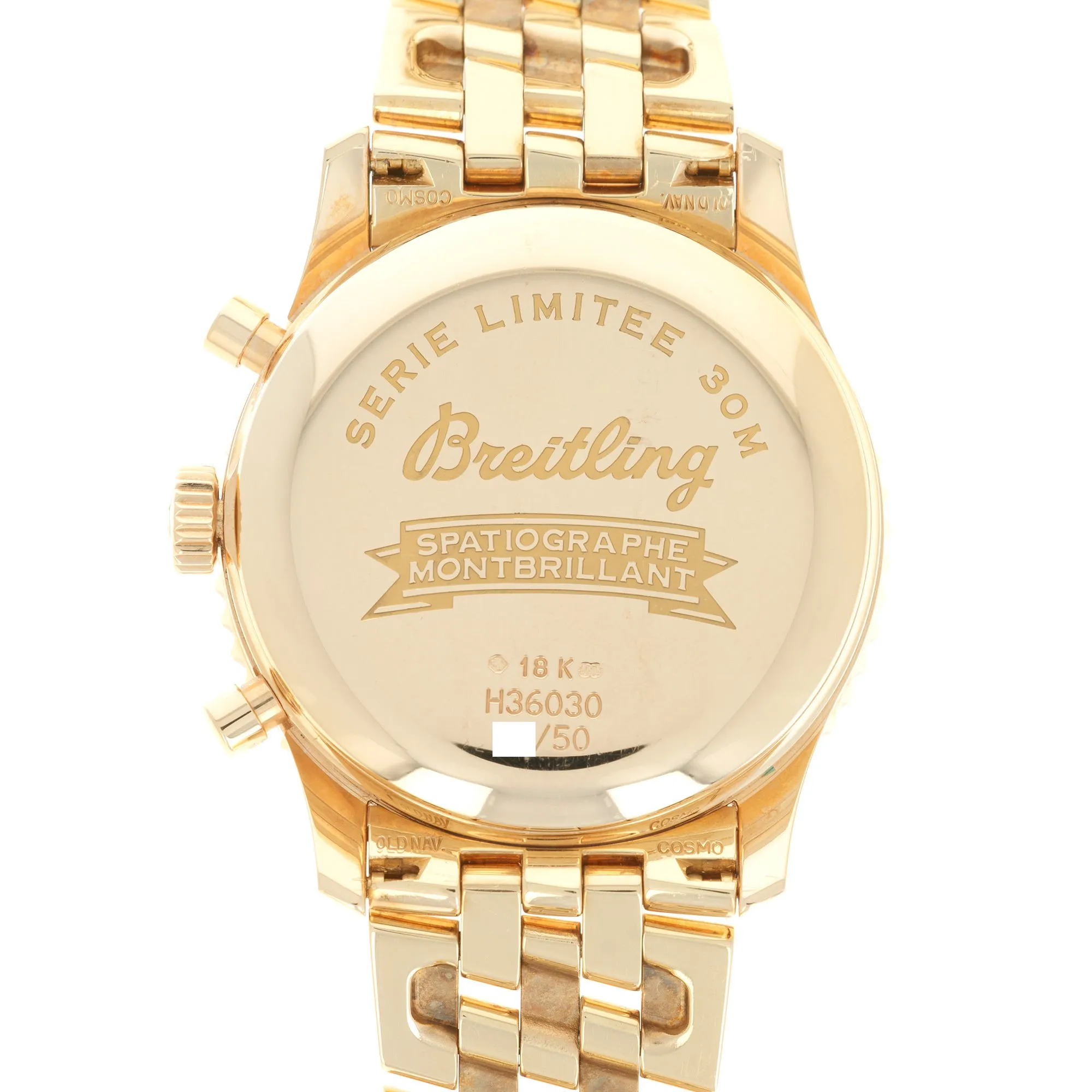 Breitling Yellow Gold Montbrilliant Spatiographe Watch