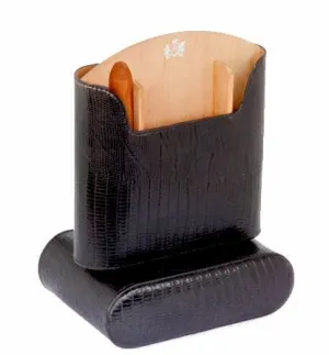 Brizard and Co. The "Show Band" Travel Humidor - Lizard Pattern Black