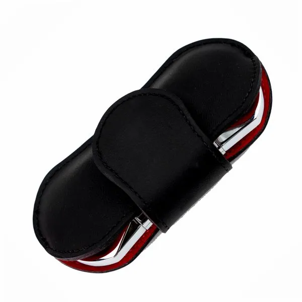 Brizard and Co. The "V" Cutter - Black and Red Leather