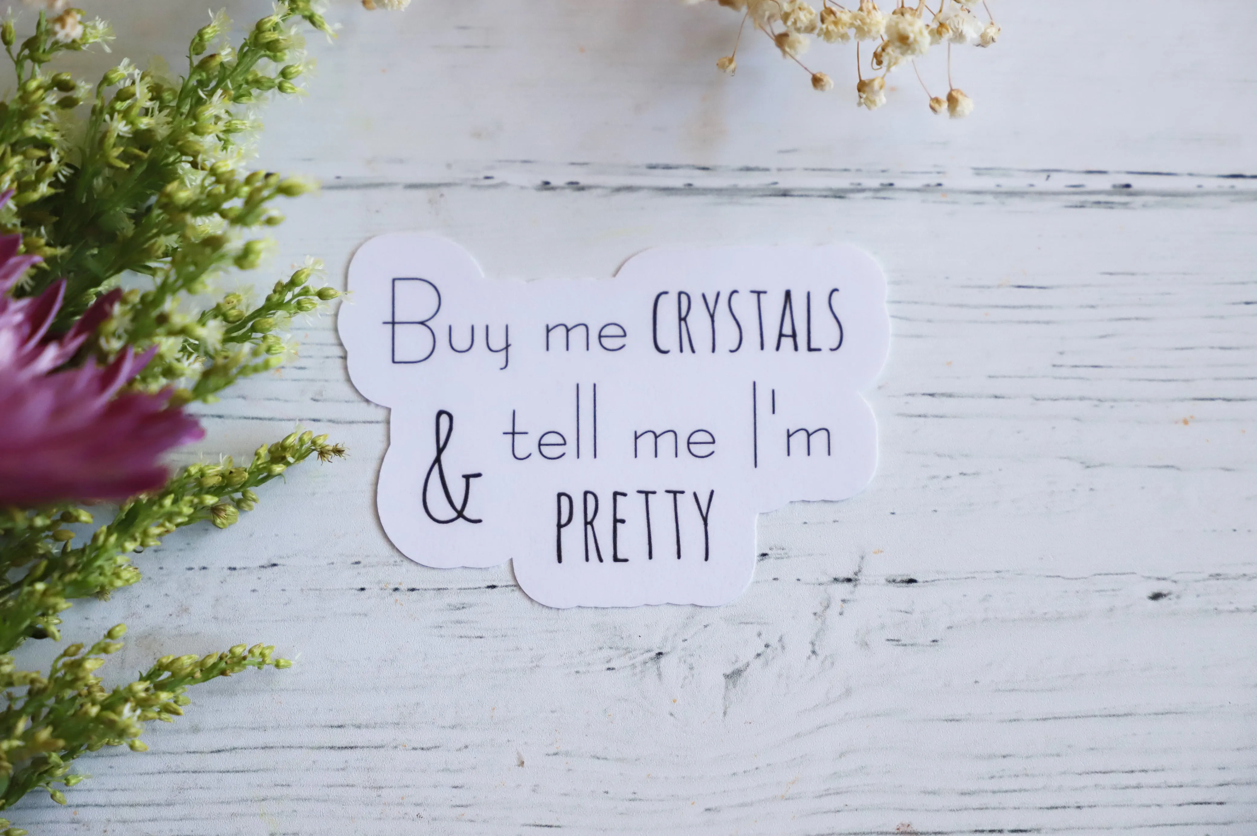 Buy Me Crystals and Tell Me I'm Pretty sticker