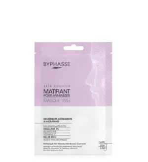 Byphasse skin booster matifiant pore-minimizer masque tissu