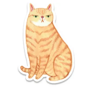 Cactus Club Orange Cat Sticker