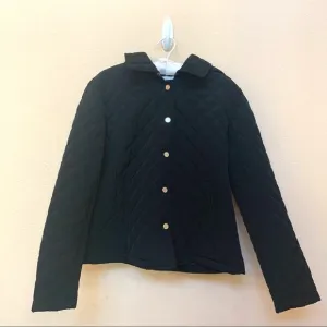Calvin Klein Black Quilted Removable Hood Jacket