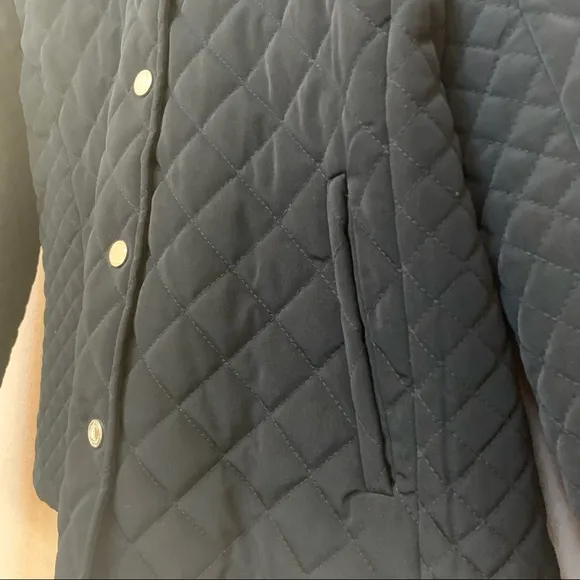 Calvin Klein Black Quilted Removable Hood Jacket
