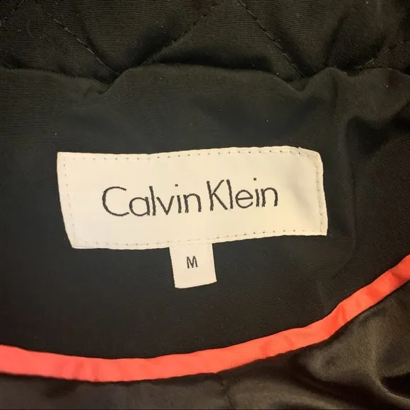 Calvin Klein Black Quilted Removable Hood Jacket