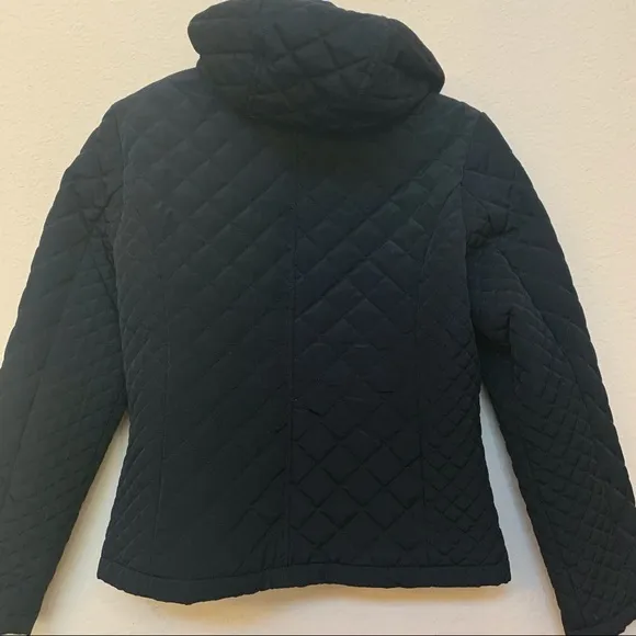 Calvin Klein Black Quilted Removable Hood Jacket