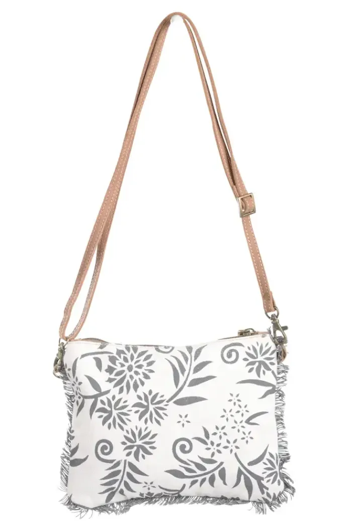 Canvas with Flowers and Fringe Trim