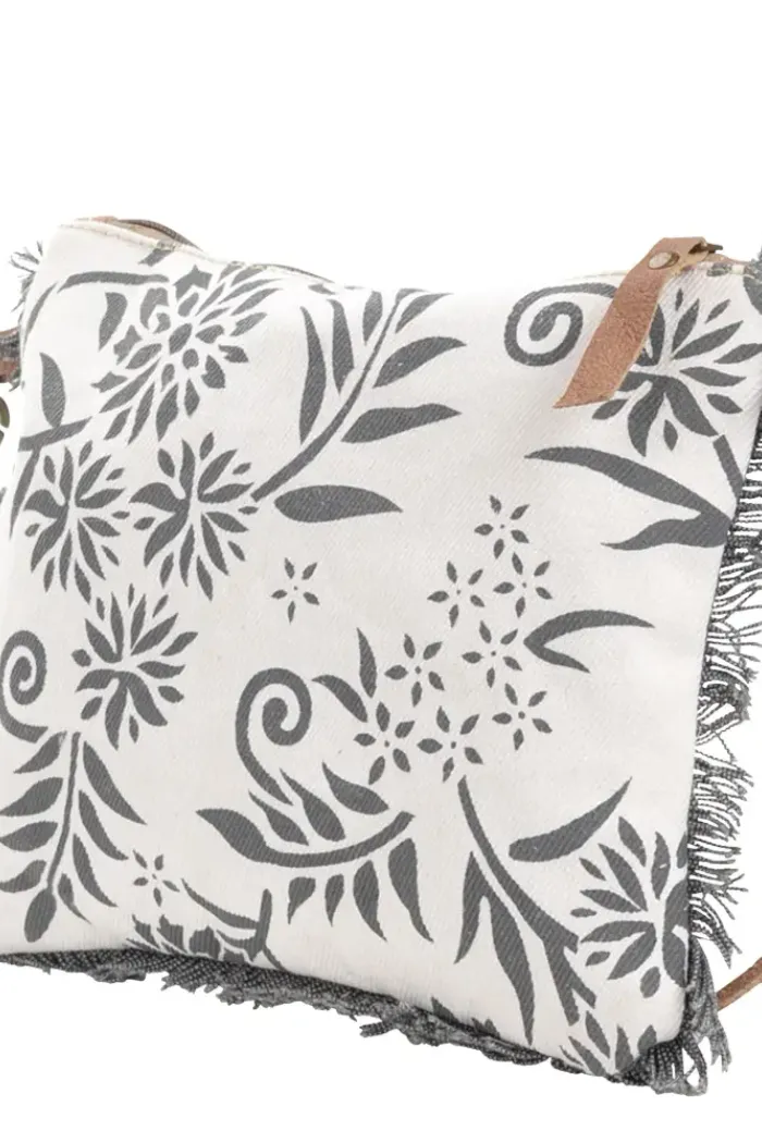 Canvas with Flowers and Fringe Trim