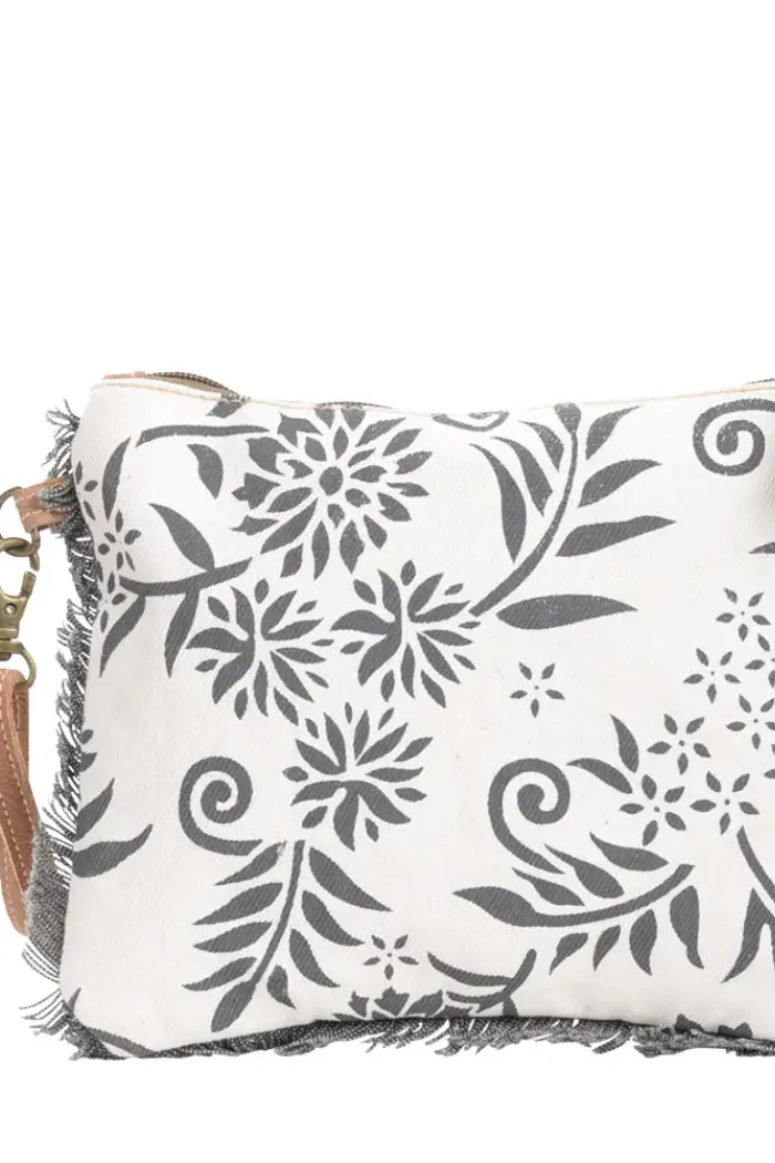 Canvas with Flowers and Fringe Trim