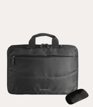 Cartella Sottile Tucano per Laptop fino a 13,3" e MacBook Pro 14" Idea Nero   Mouse in OMAGGIO