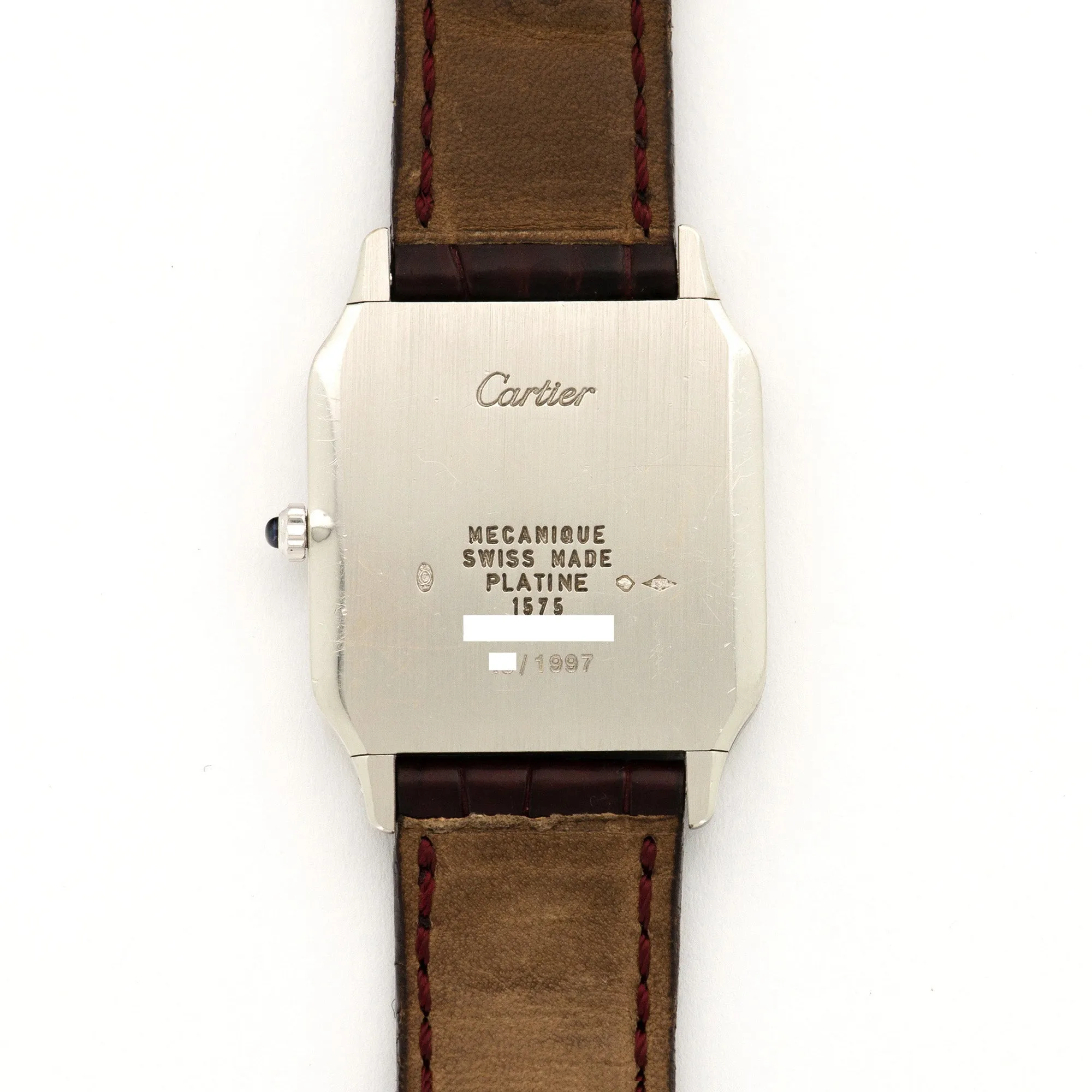 Cartier Platinum Santos Dumont Watch, Ref. 1575