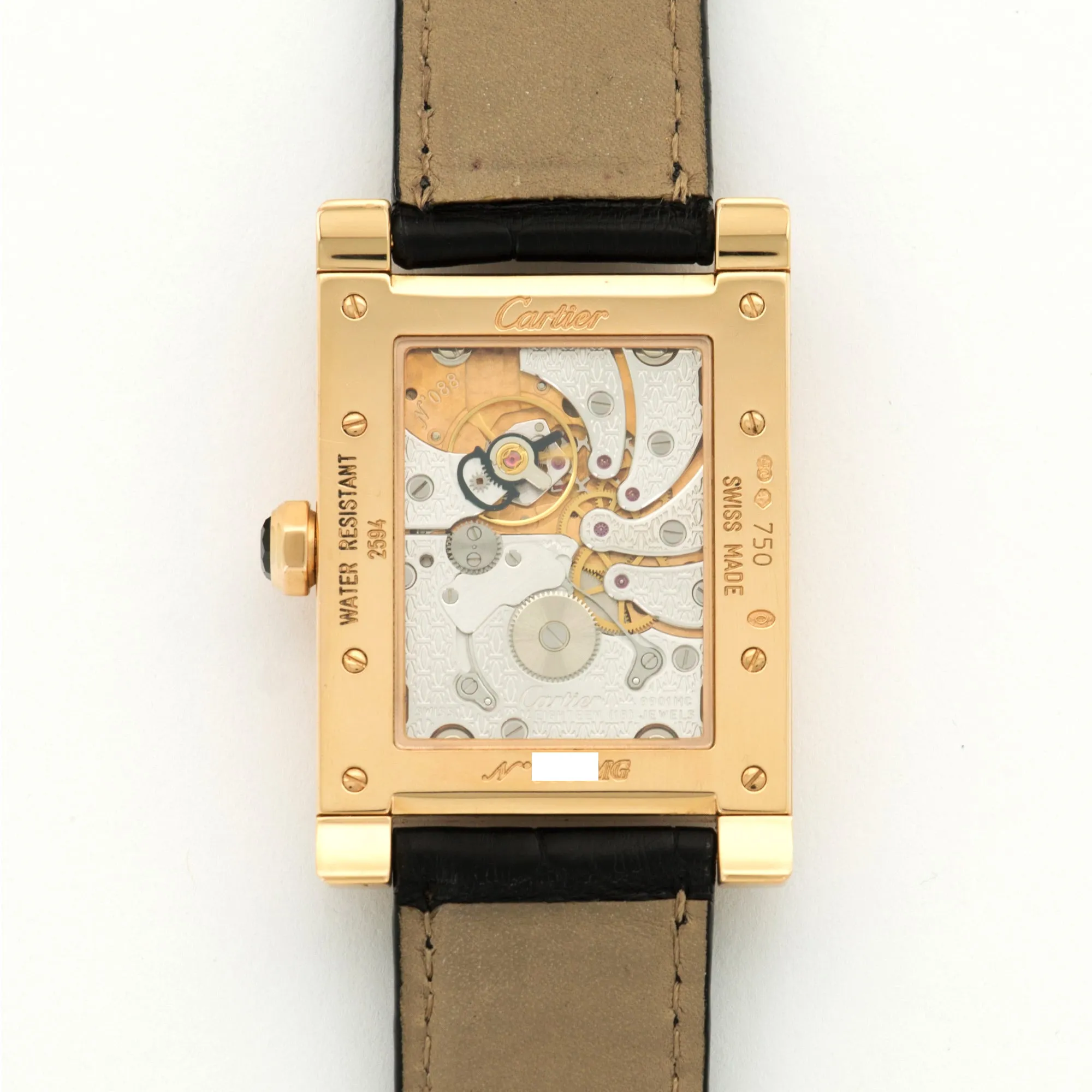 Cartier Rose Gold Tank A Vis Dual Time Watch Ref. W1537651