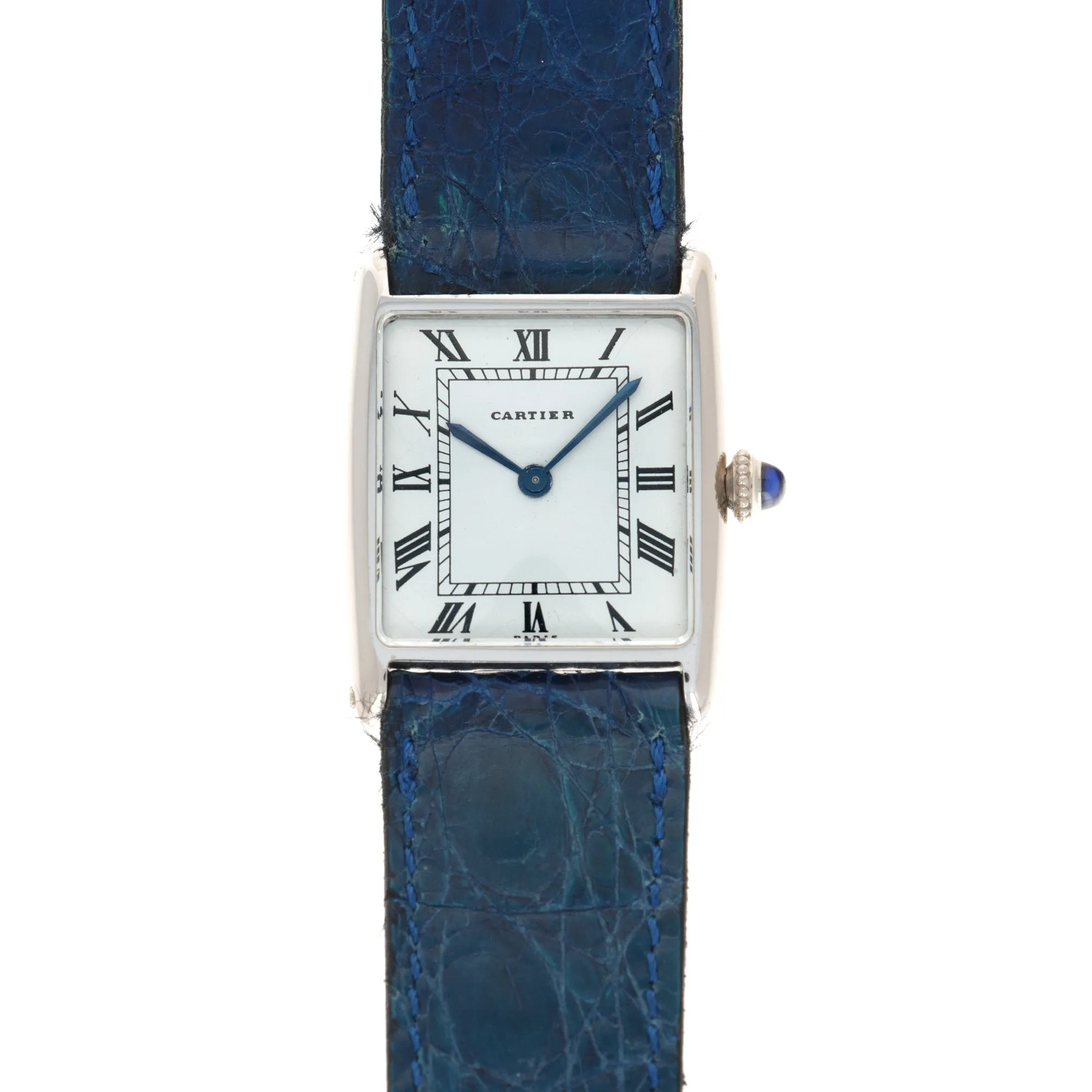 Cartier White Gold Tank Watch, Circa 1970s
