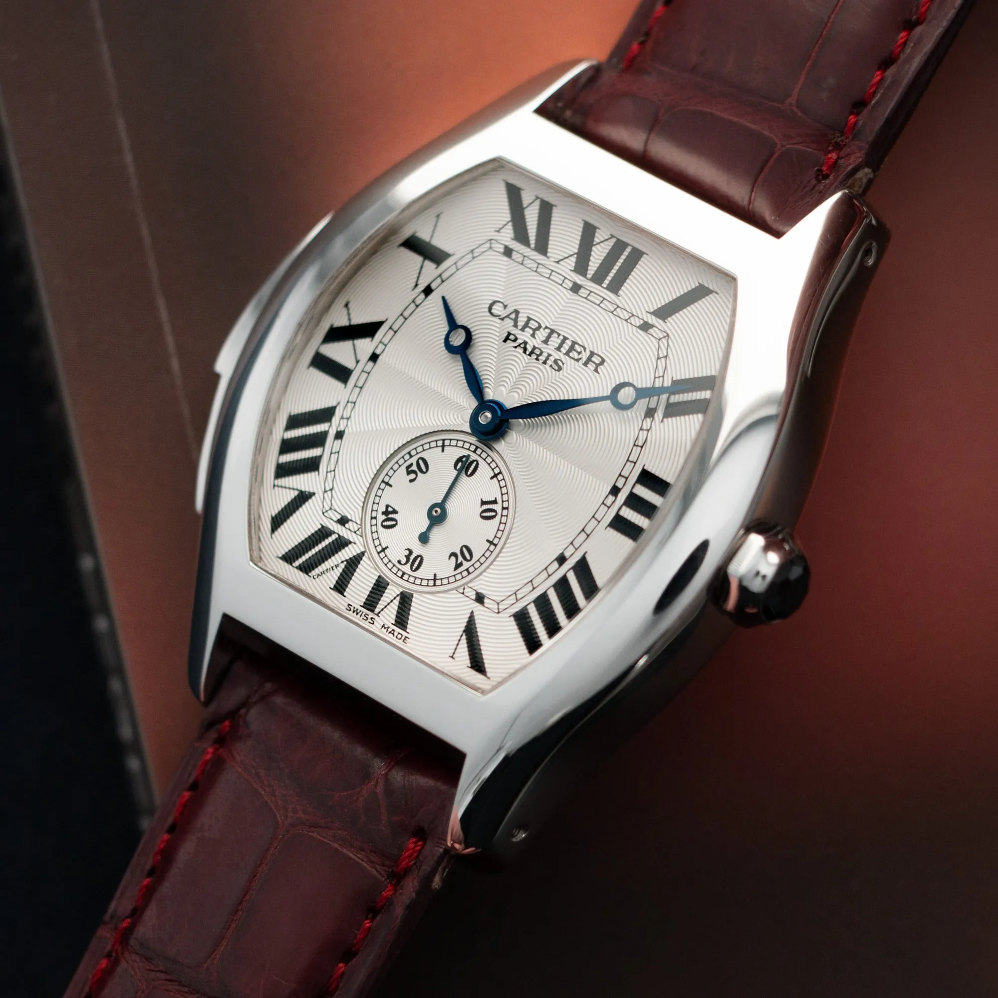 Cartier White Gold Tortue Minute Repeater Watch