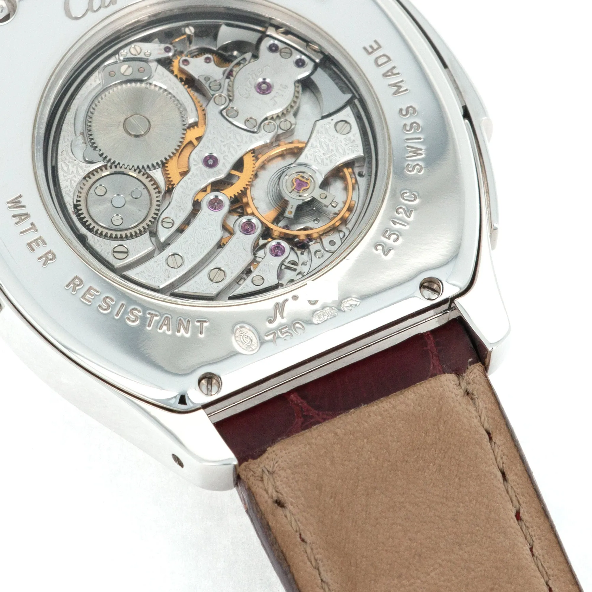 Cartier White Gold Tortue Minute Repeater Watch