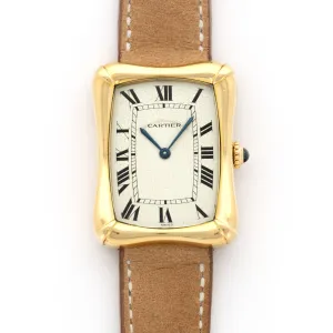 Cartier Yellow Gold Bamboo Coussin Watch
