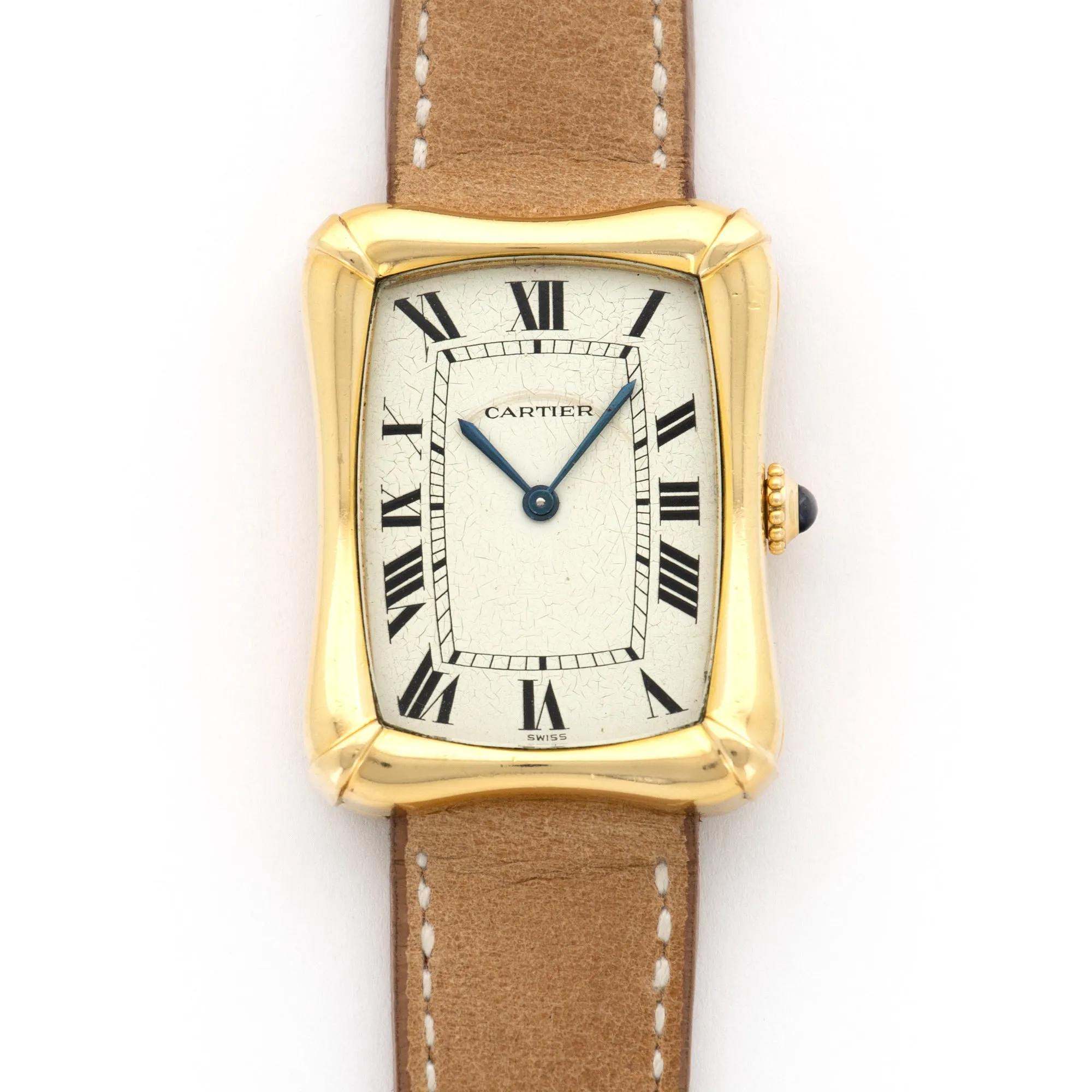 Cartier Yellow Gold Bamboo Coussin Watch