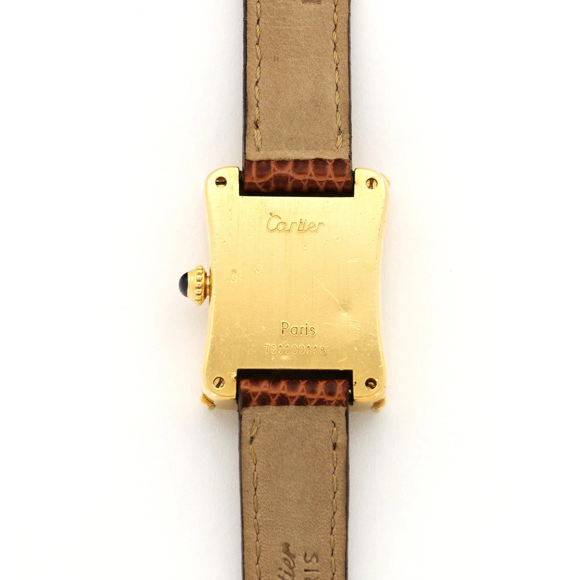 Cartier Yellow Gold Tank Bamboo Coussin Watch