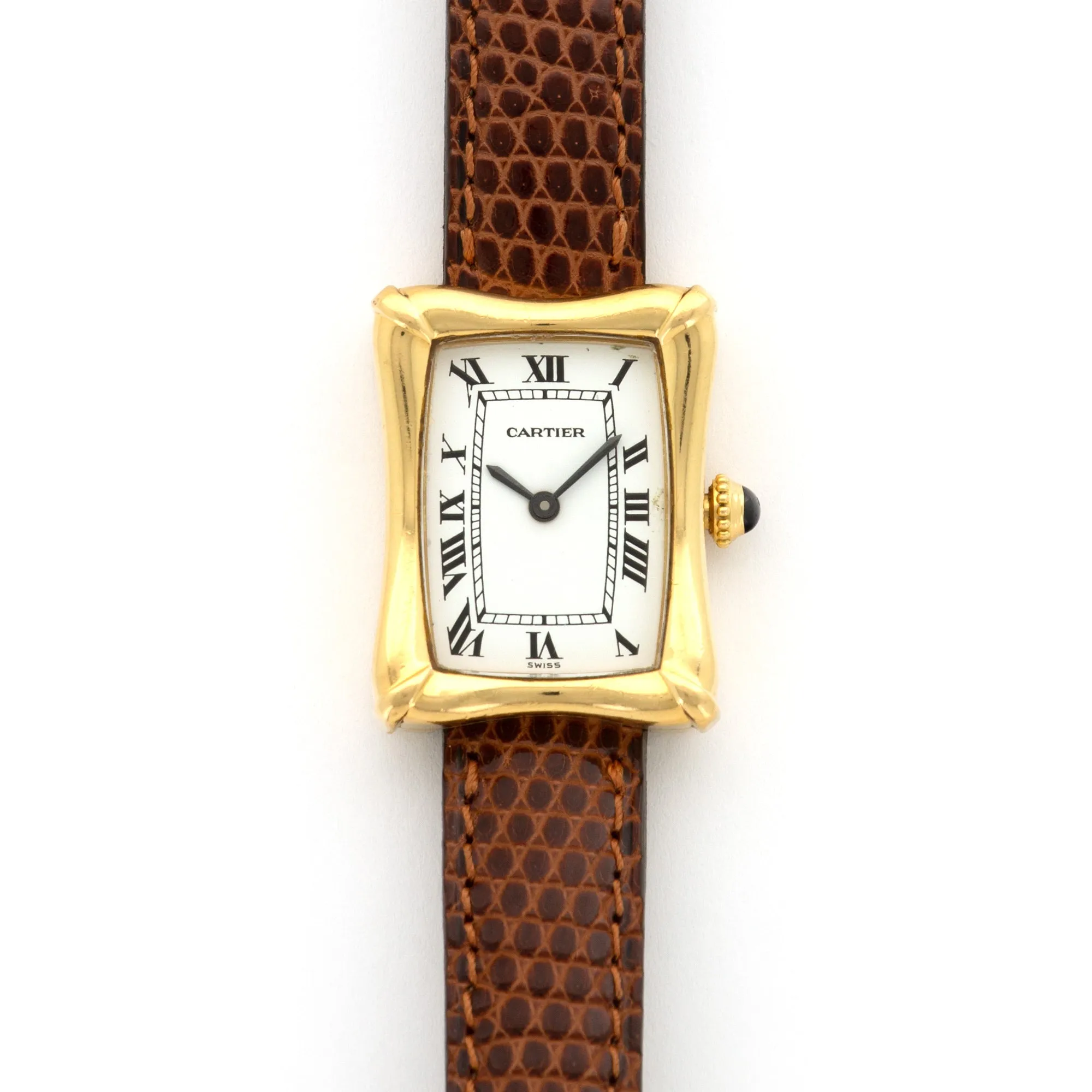 Cartier Yellow Gold Tank Bamboo Coussin Watch