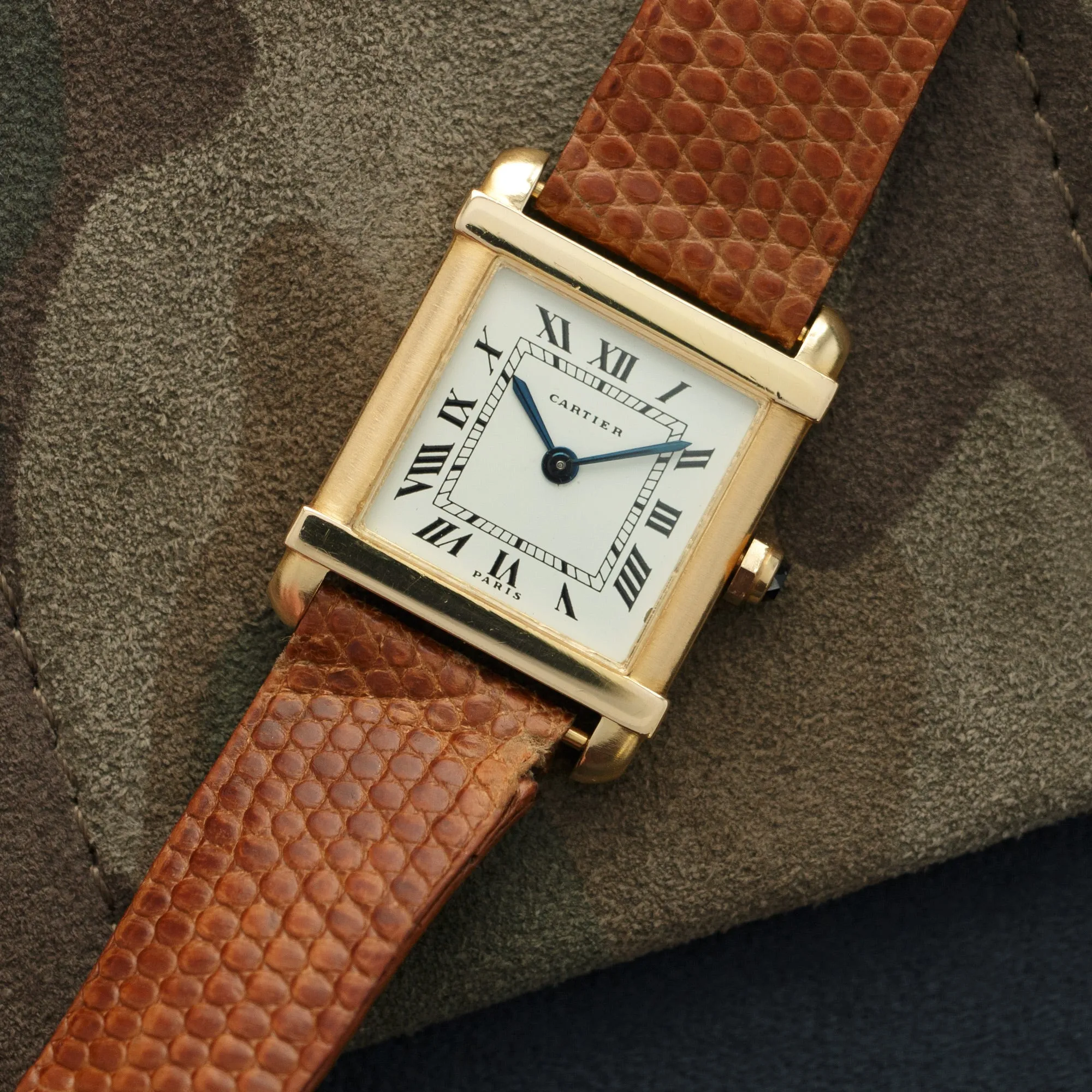 Cartier Yellow Gold Tank Chinoise Watch, 1970s