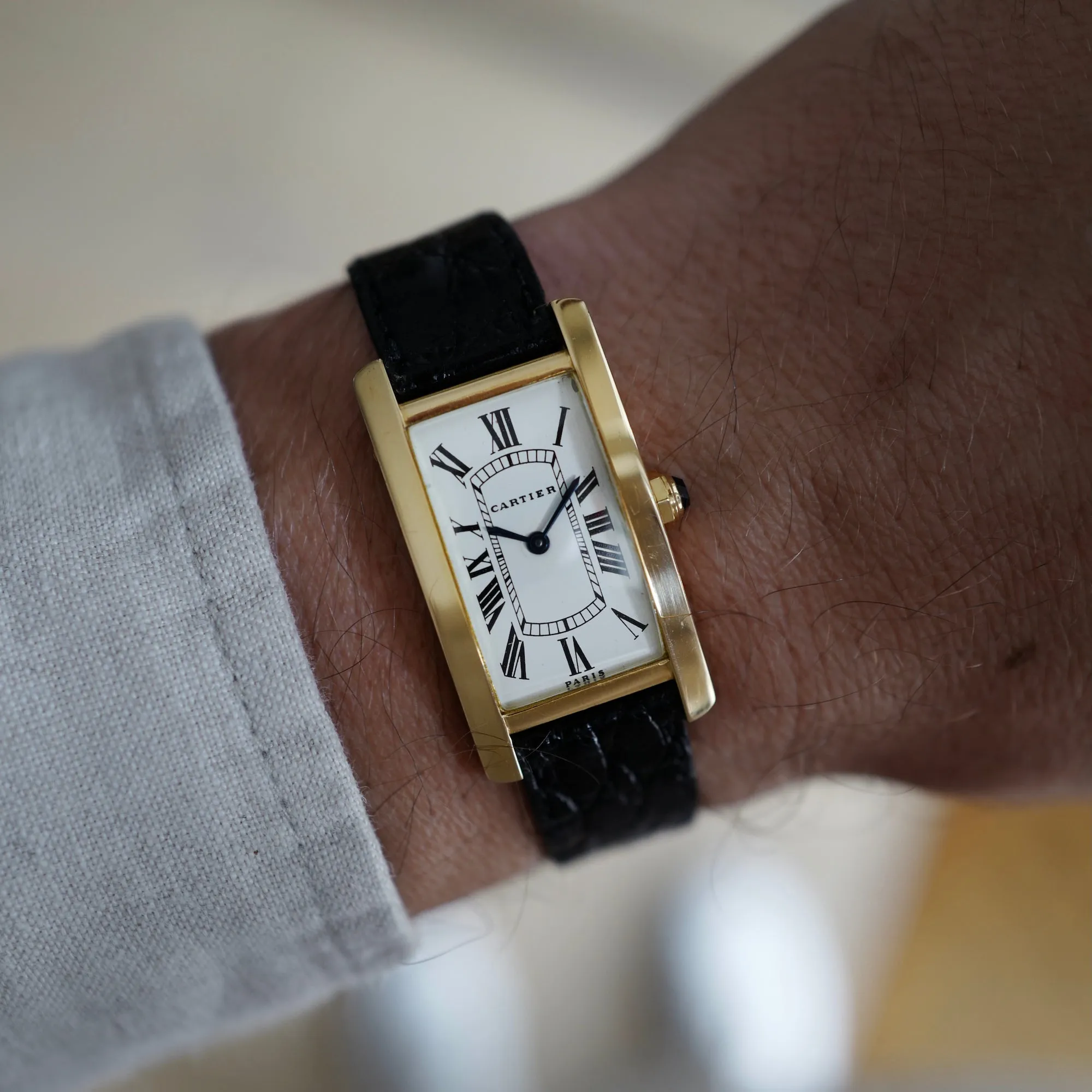 Cartier Yellow Gold Tank Cintree