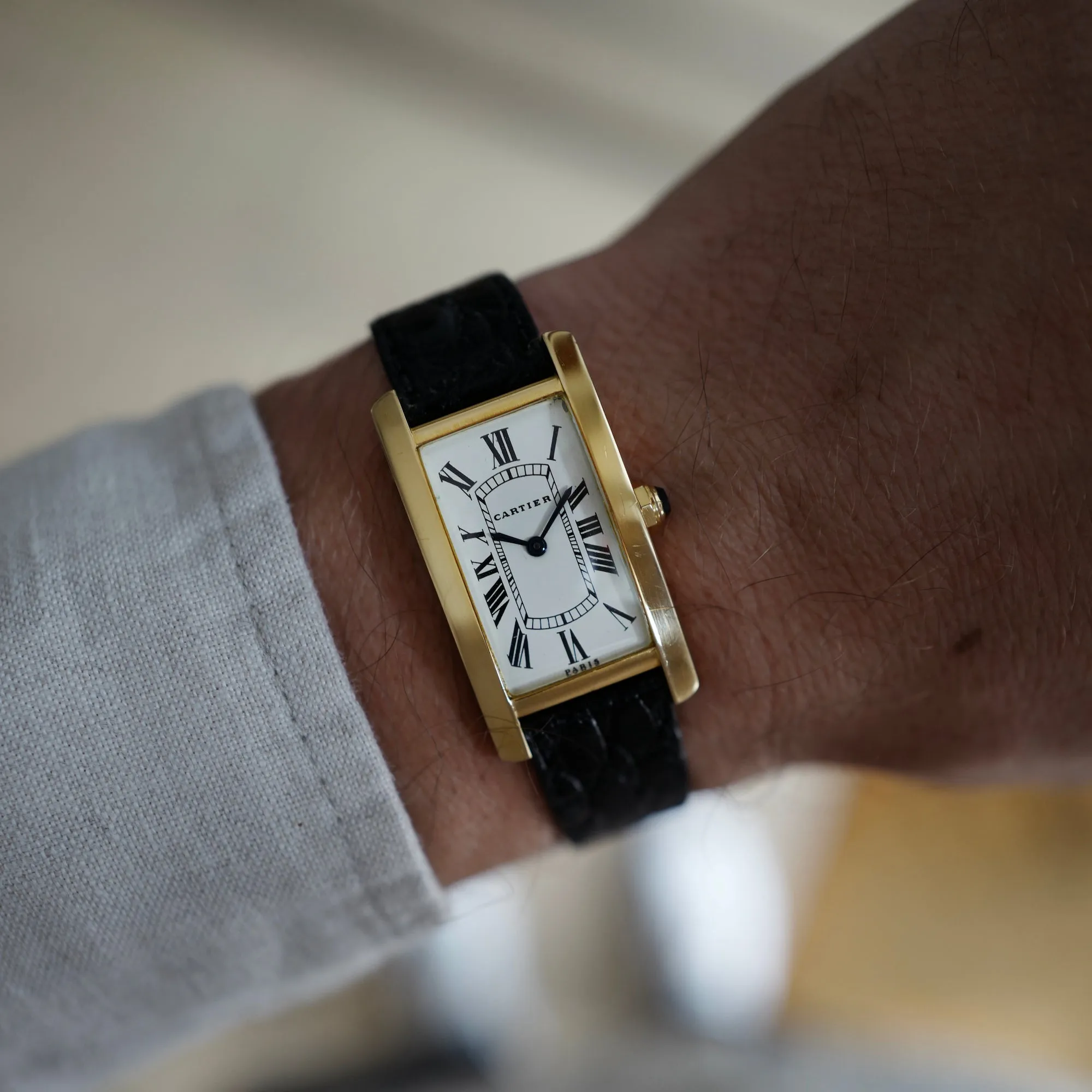 Cartier Yellow Gold Tank Cintree