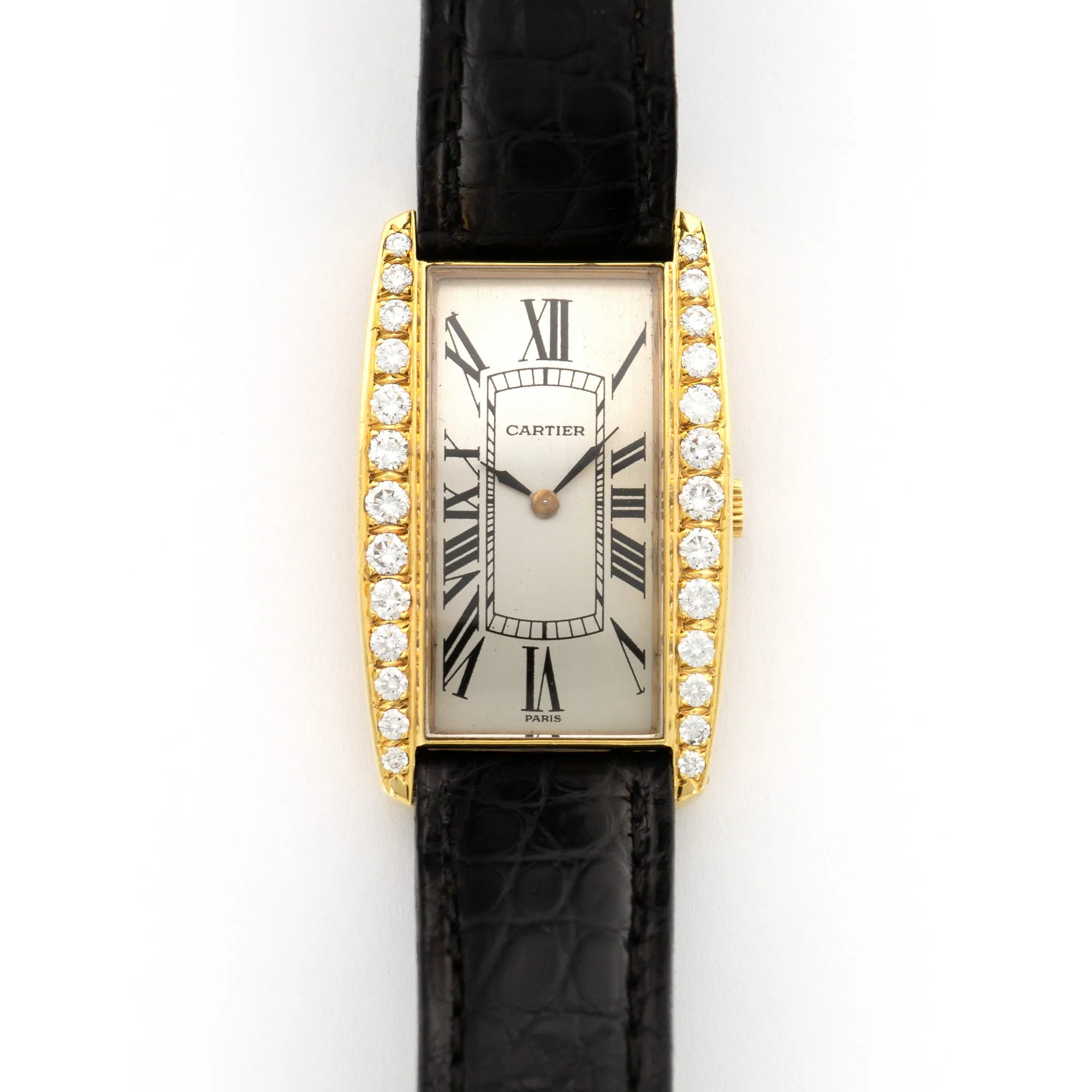 Cartier Yellow Gold Tank Diamond Watch