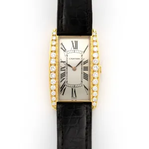 Cartier Yellow Gold Tank Diamond Watch