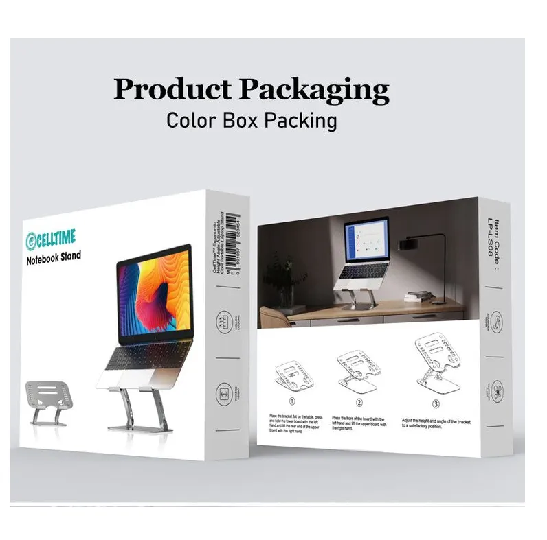 CellTime Ergonomic Height Angle Adjustable Cool Portable Laptop Stand