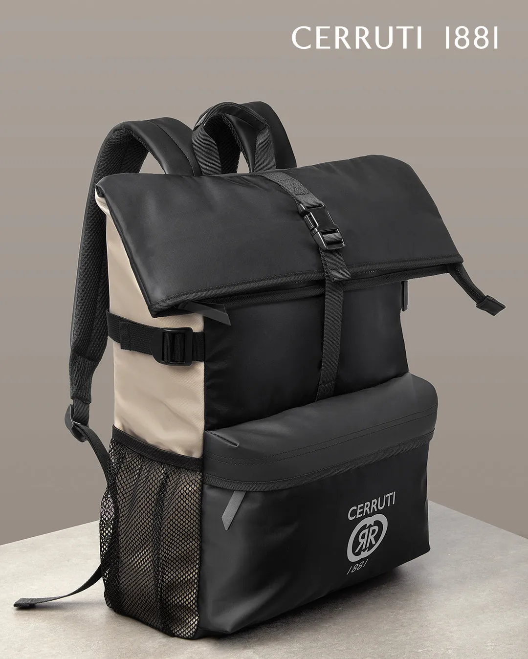 Cerruti 1881 NTP327X-Backpack Brick Beige Khaki Black
