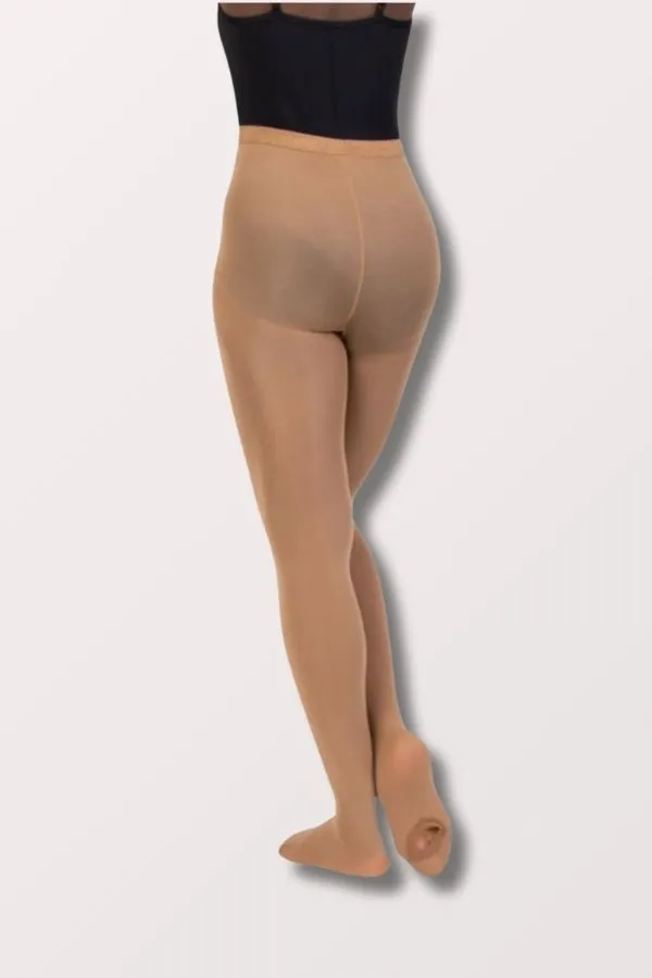 Children's TotalSTRETCH Seamless Convertible Dance Tights (C31) - Dark Nude