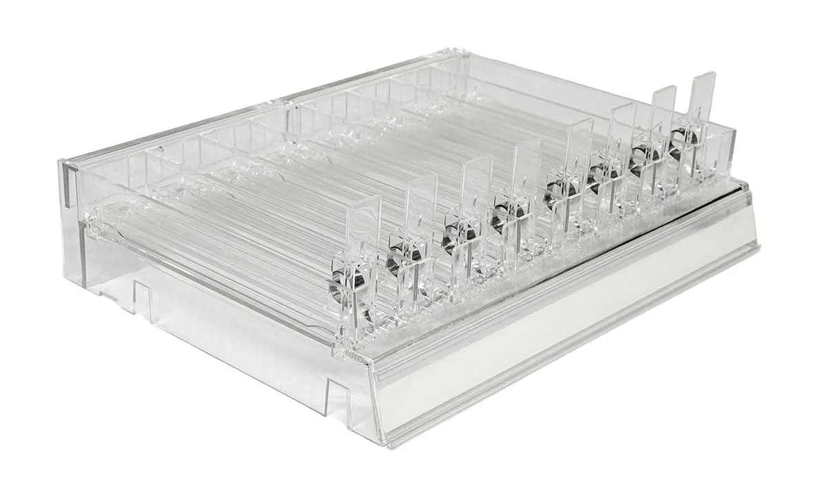 CLEAR Empty Tray (8 Slots, Adjustable Spacing)