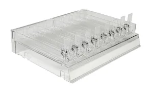 CLEAR Empty Tray (8 Slots, Adjustable Spacing)