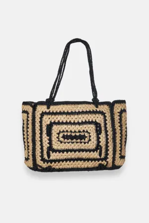 Coco Bag- Medium, Noir/Natural