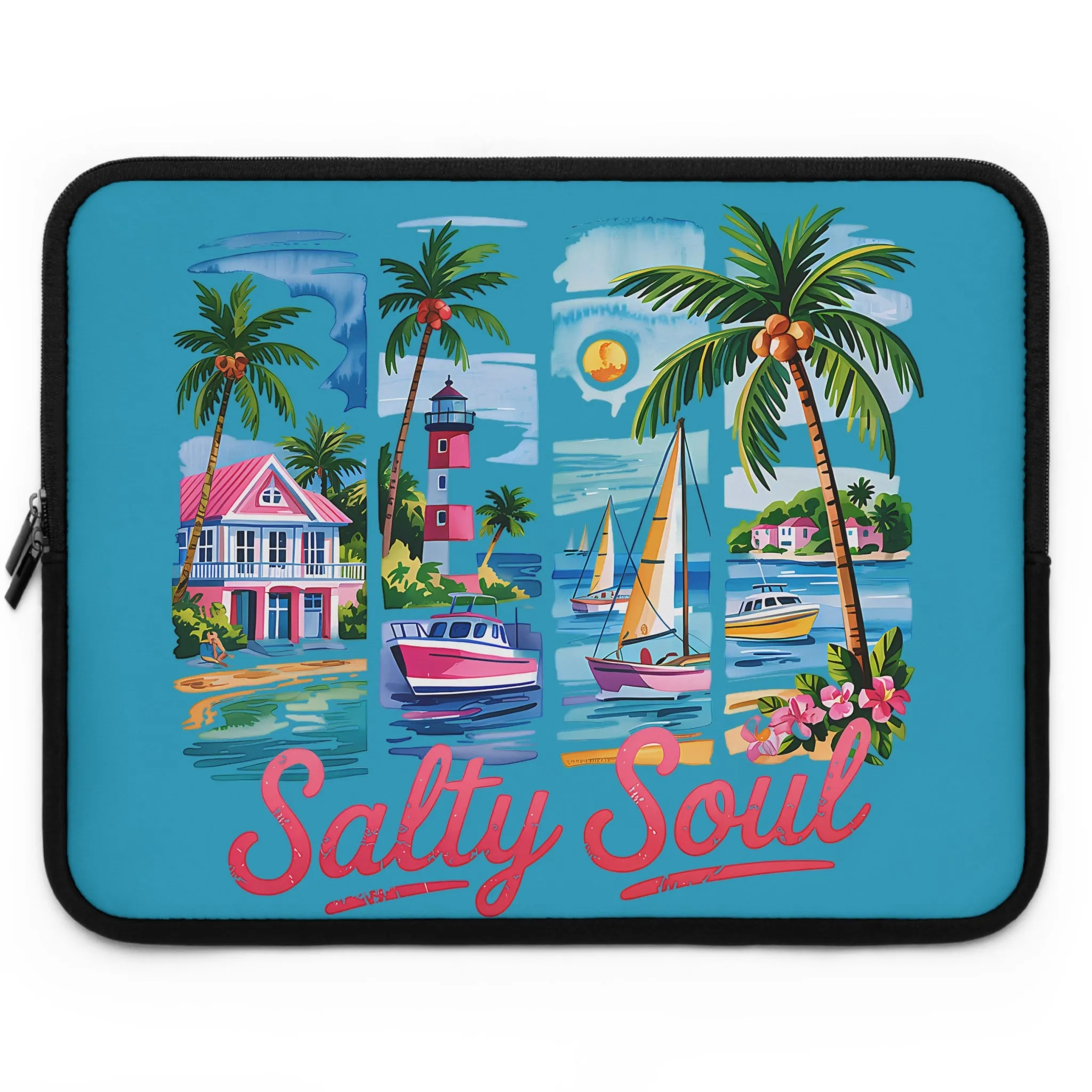 Colorful Salty Soul Laptop Sleeve for Beach Lovers