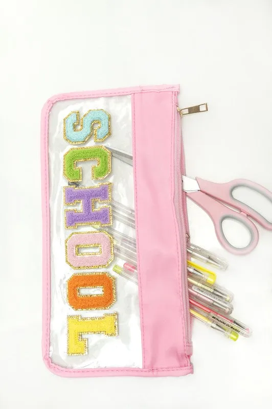 Colorful School Clear School Pouch
