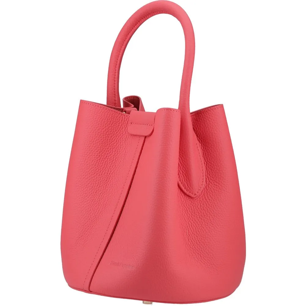 Coral Valencia Leather Handbag