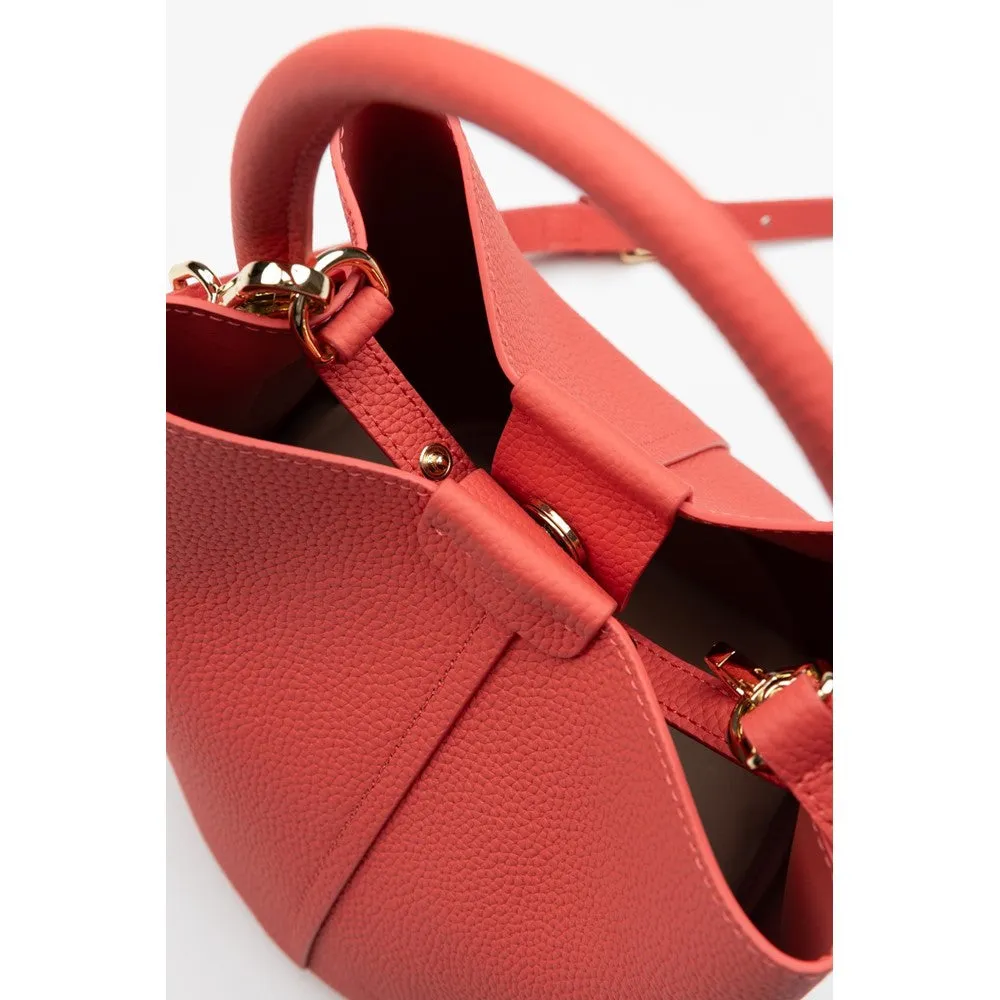 Coral Valencia Leather Handbag