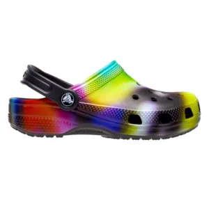 CROCS KIDS Classic Solarized Clog - Multicolored/Black - Size j2